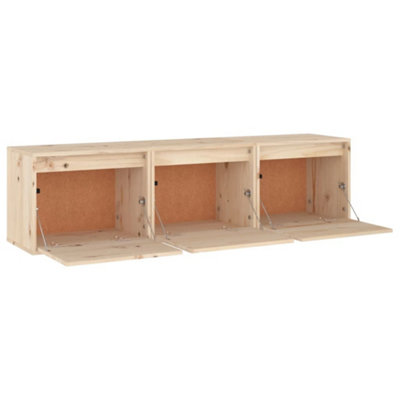 Berkfield TV Cabinets 3 pcs Solid Wood Pine