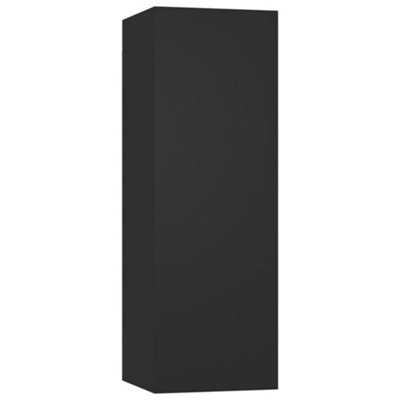 Berkfield TV Cabinets 4 pcs Black 30.5x30x90 cm Engineered Wood