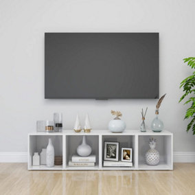 Berkfield TV Cabinets 4 pcs High Gloss White 37x35x37 cm Engineered Wood