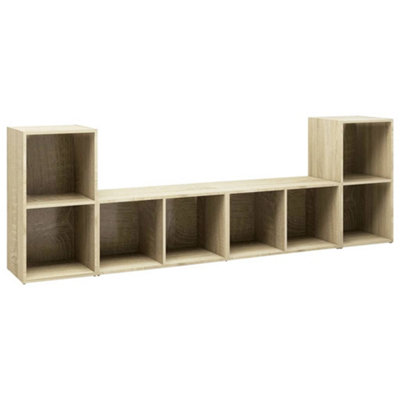 Berkfield TV Cabinets 4 pcs Sonoma Oak 72x35x36.5 cm Engineered Wood
