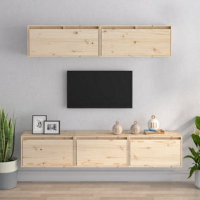 Berkfield TV Cabinets 5 pcs Solid Wood Pine