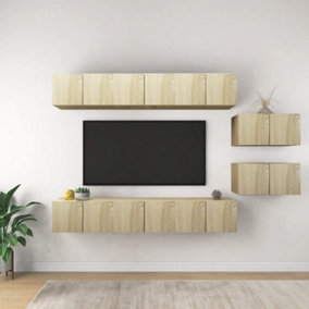 Berkfield TV Cabinets 8 pcs Sonoma Oak Engineered Wood