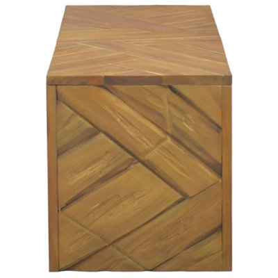 Berkfield TV Stand 110x60x38 cm Solid Teak Wood