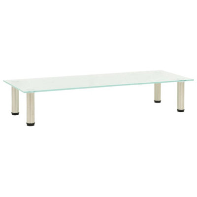 Frosted glass tv deals stand