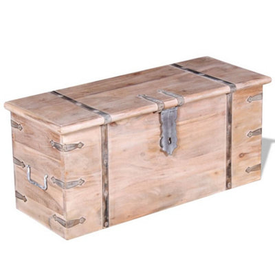 Berkfield Two Piece Storage Chest Set Acacia Wood
