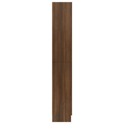 Berkfield Vitrine Cabinet Brown Oak 82.5x30.5x185.5 cm Engineered Wood