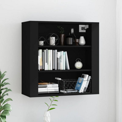 Berkfield Wall Cabinet Black 80x33x80 cm Engineered Wood