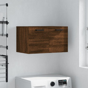 Berkfield Wall Cabinet Brown Oak 60x36.5x35 cm Engineered Wood