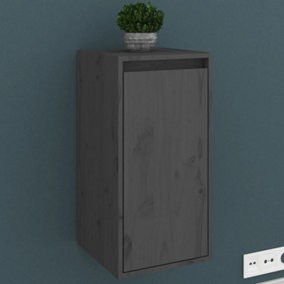 Berkfield Wall Cabinet Grey 30x30x60 cm Solid Wood Pine