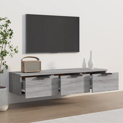 Berkfield Wall Cabinet Grey Sonoma 102x30x20 cm Engineered Wood