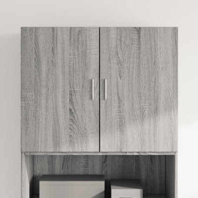 Berkfield Wall Cabinet Grey Sonoma 80x42.5x64 cm Engineered Wood