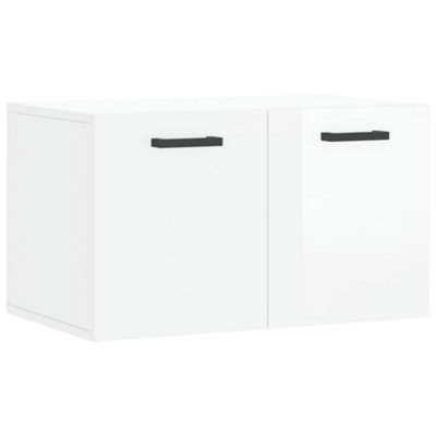 Berkfield Wall Cabinet High Gloss White 60x36.5x35 cm Engineered Wood