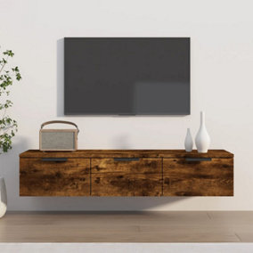 Berkfield Wall Cabinet Smoked Oak 102x30x20 cm Engineered Wood