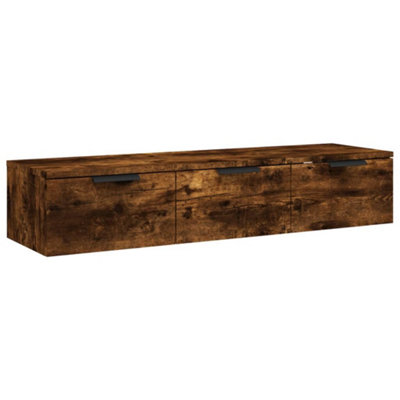 Berkfield Wall Cabinet Smoked Oak 102x30x20 cm Engineered Wood