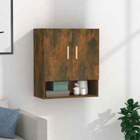 Berkfield Wall Cabinet Smoked Oak 60x31x70 cm Engineered Wood