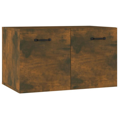 Berkfield Wall Cabinet Smoked Oak 60x36.5x35 cm Engineered Wood