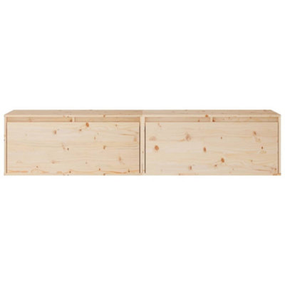 Berkfield Wall Cabinets 2 pcs 80x30x35 cm Solid Wood Pine