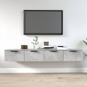 Berkfield Wall Cabinets 2 pcs Concrete Grey 68x30x20 cm Engineered Wood