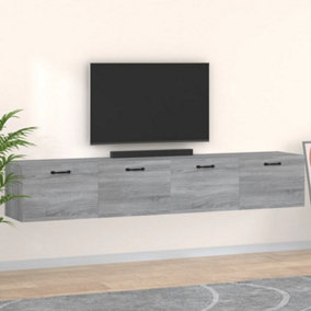 Berkfield Wall Cabinets 2 pcs Grey Sonoma 100x36.5x35 cm Engineered Wood