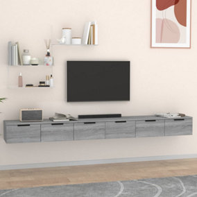 Berkfield Wall Cabinets 2 pcs Grey Sonoma 102x30x20 cm Engineered Wood