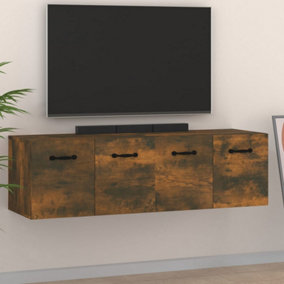 Berkfield Wall Cabinets 2 pcs Smoked Oak 80x35x36.5 cm Engineered Wood