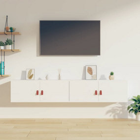 Berkfield Wall Cabinets 2 pcs White 80x30x30 cm Solid Wood Pine