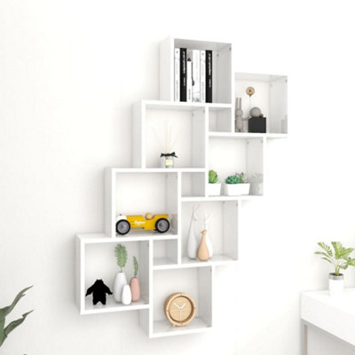 White high clearance gloss cube storage