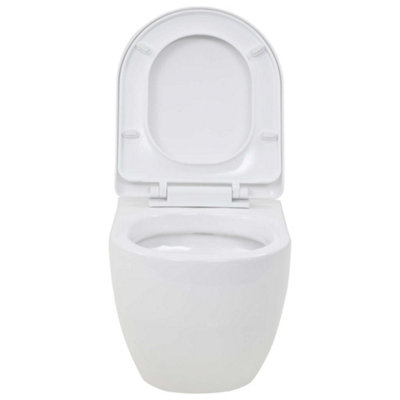 Berkfield Wall-Hung Toilet Ceramic White