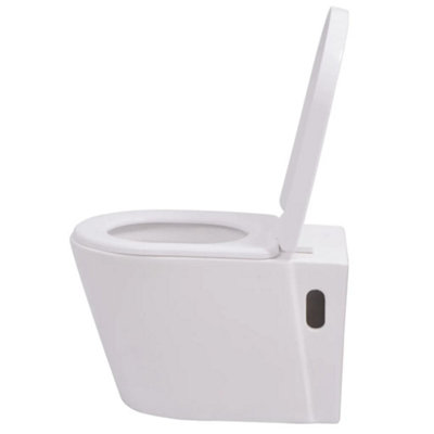 Berkfield Wall Hung Toilet with Concealed Cistern Ceramic White