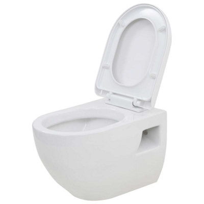 Berkfield Wall-Hung Toilet with Concealed High Cistern Ceramic