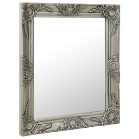 Berkfield Wall Mirror Baroque Style 50x60 cm Silver