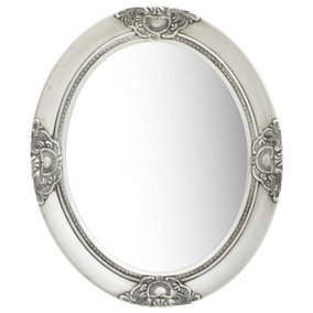Berkfield Wall Mirror Baroque Style 50x60 cm Silver