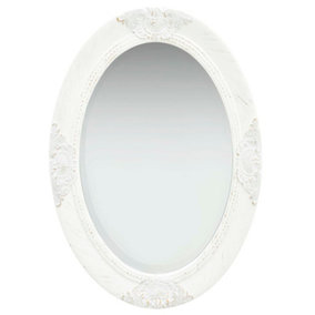 Berkfield Wall Mirror Baroque Style 50x70 cm White