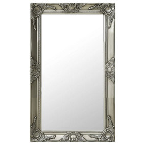 Berkfield Wall Mirror Baroque Style 50x80 cm Silver