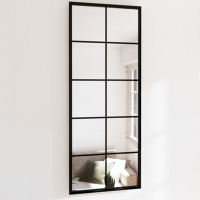 Berkfield Wall Mirror Black 100x40 cm Metal