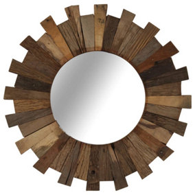 Berkfield Wall Mirror Solid Reclaimed Wood 50 cm
