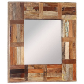 Berkfield Wall Mirror Solid Wood Reclaimed 50x50 cm
