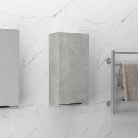 Berkfield Wall-mounted Bathroom Cabinet Concrete Grey 32x20x67 cm