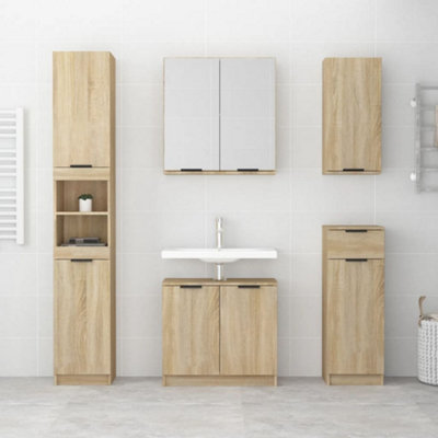 Berkfield Wall-mounted Bathroom Cabinet Sonoma Oak 32x20x67 cm
