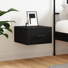 Berkfield Wall-mounted Bedside Cabinet Black 35x35x20 cm