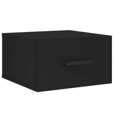 Berkfield Wall-mounted Bedside Cabinet Black 35x35x20 cm