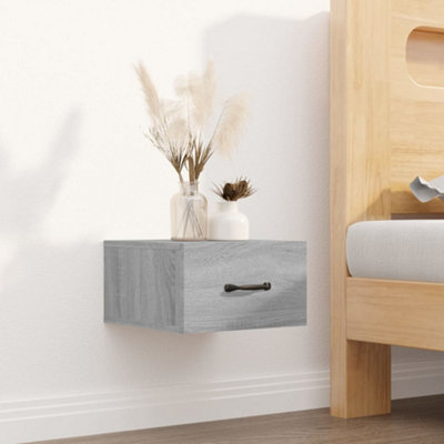 Berkfield Wall-mounted Bedside Cabinet Grey Sonoma 35x35x20 cm