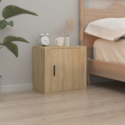 Berkfield Wall-mounted Bedside Cabinet Sonoma Oak 50x30x47 cm