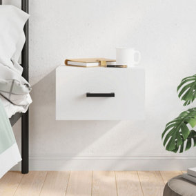 Berkfield Wall-mounted Bedside Cabinet White 35x35x20 cm