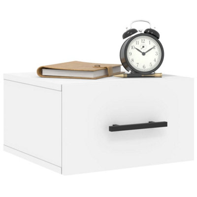 Berkfield Wall-mounted Bedside Cabinet White 35x35x20 cm