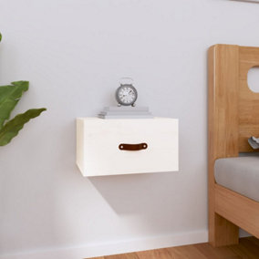 Berkfield Wall-mounted Bedside Cabinet White 40x29.5x22 cm