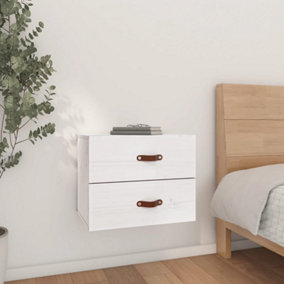 Berkfield Wall-mounted Bedside Cabinet White 50x36x40 cm