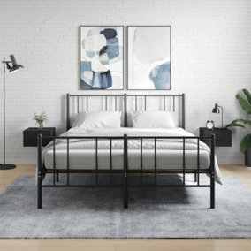 Berkfield Wall-mounted Bedside Cabinets 2 pcs Black 35x35x20 cm