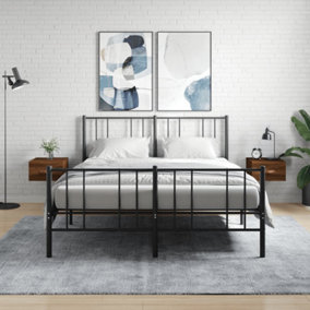 Berkfield Wall-mounted Bedside Cabinets 2 pcs Brown Oak 35x35x20 cm