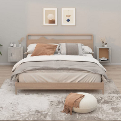 Berkfield Wall-mounted Bedside Cabinets 2 pcs Concrete Grey 50x30x47 cm